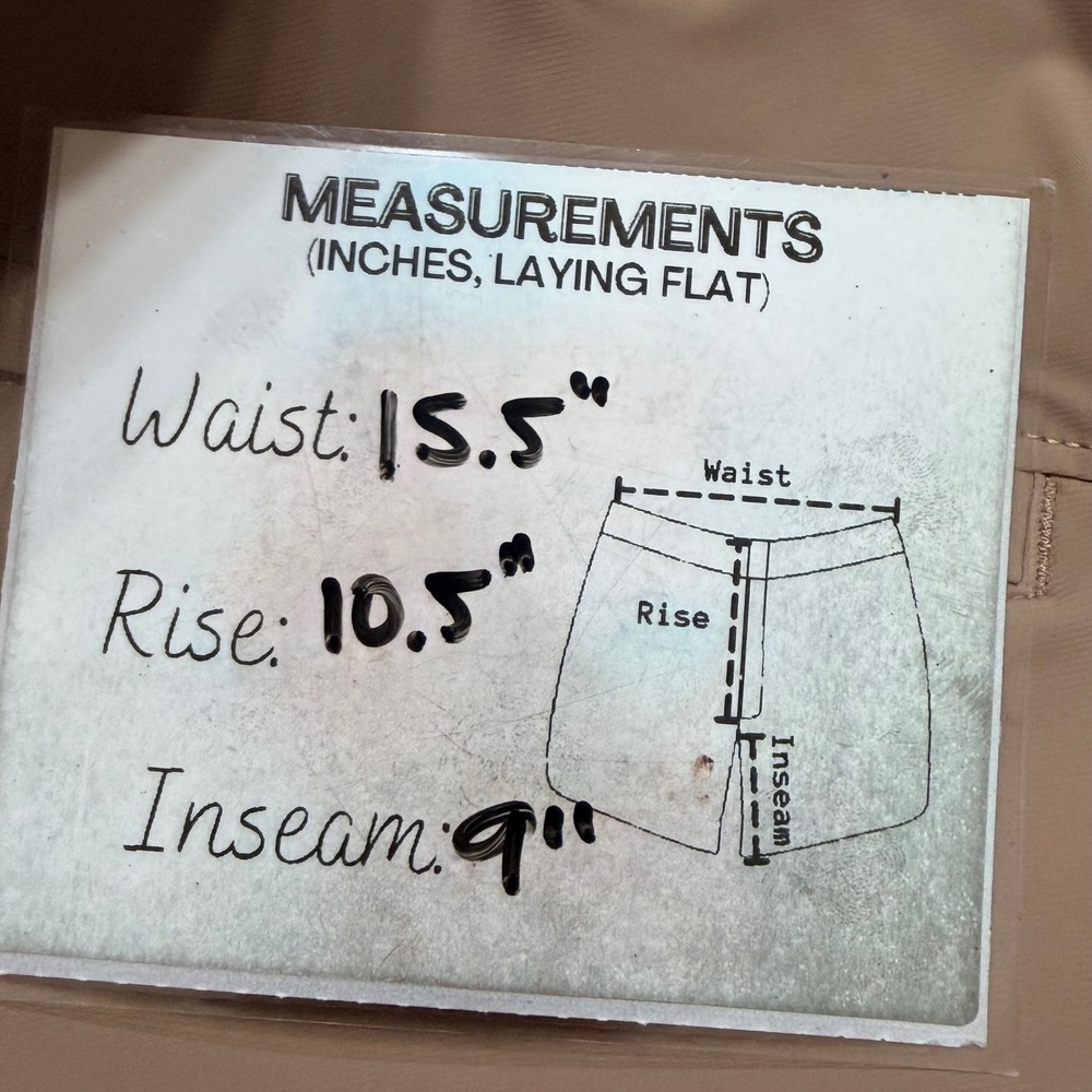 Zella Mens Performance Stretch Chino Shorts Tan Khaki Size 28 Activewear Hiking - Picture 7 of 7